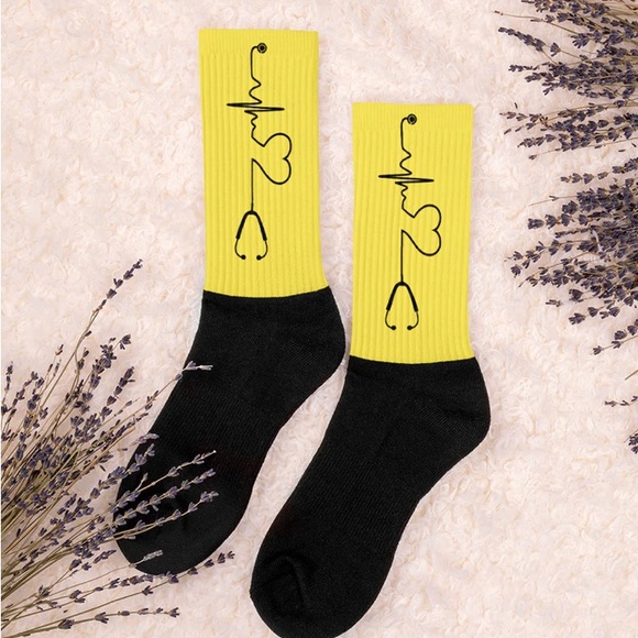Unisex Custom Graphic Healthcare Socks -1Pair - Picture 1 of 2